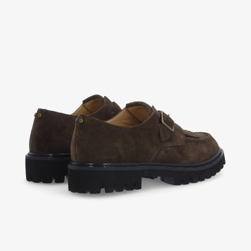 MYSEN PLT BUCKLE M - SUEDE - BROWN